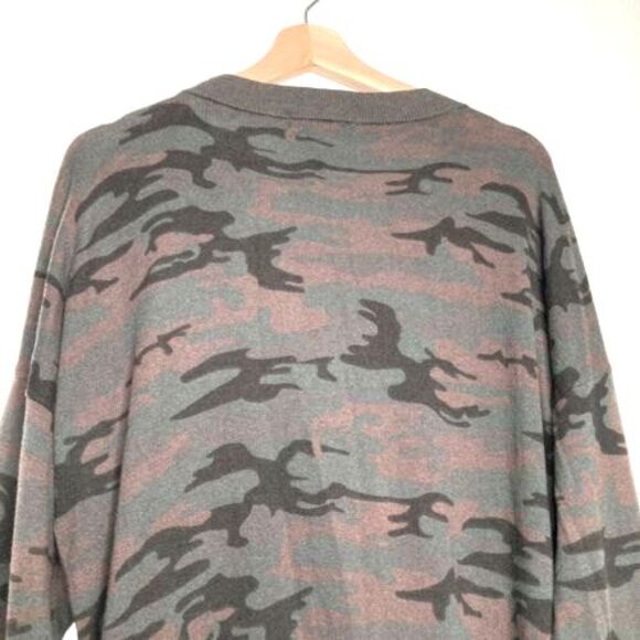 Sanctuary Womens Lets Hang Cardigan Size L Camo Sweater Camouflage Green - Picture 8 of 12